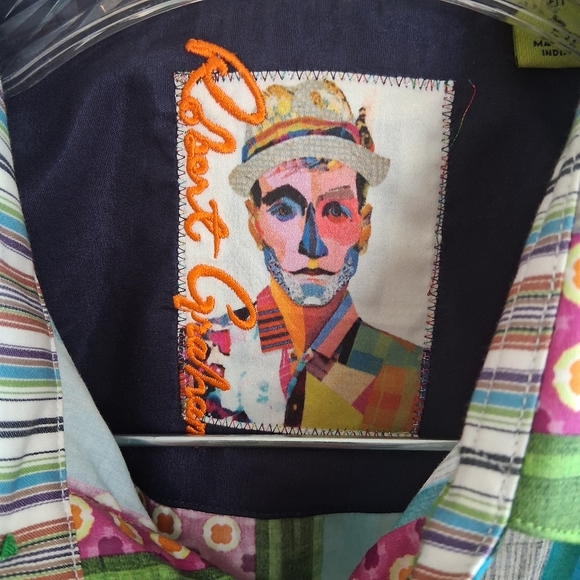 Robert Graham " Flowerpot" Regular Fit Sportshirt Button Down Size Small RARE - Picture 5 of 12